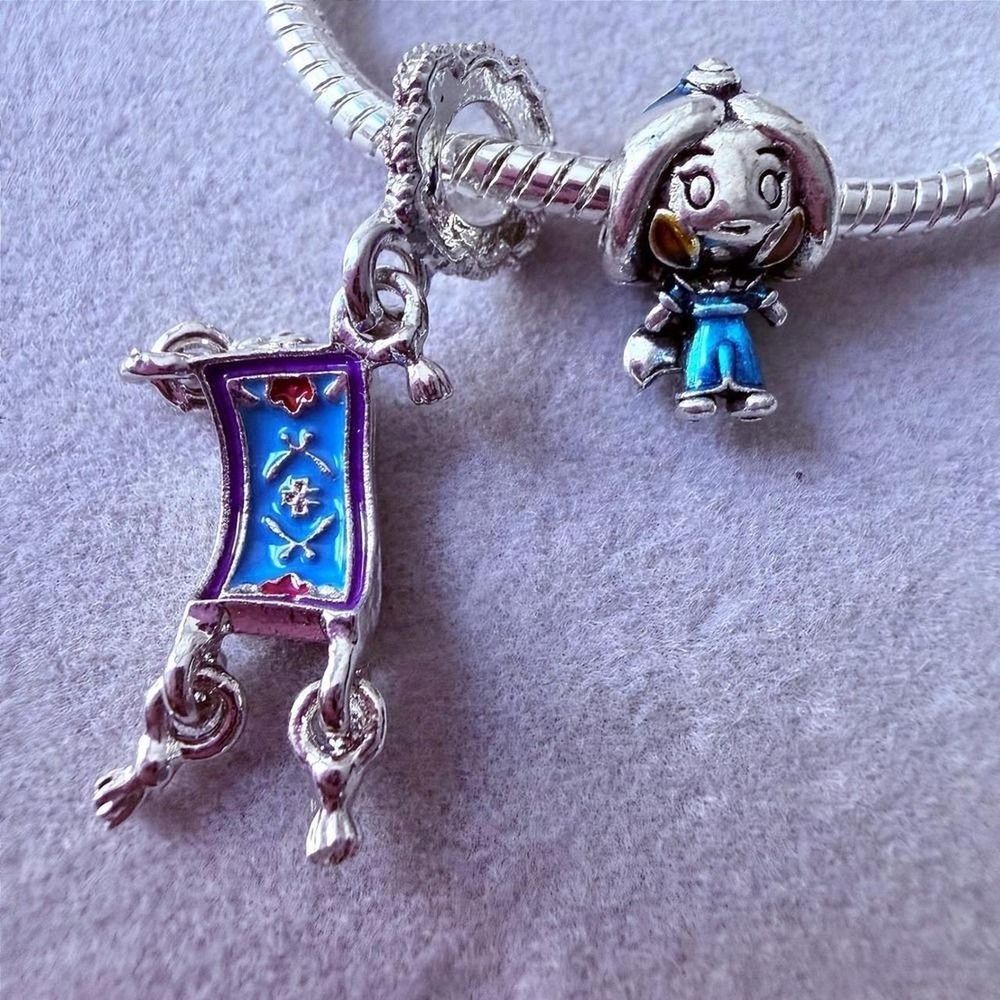 Aladdin Jasmine S925 ALE & Magic Carpet Charm Set fits PANDORA